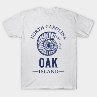 Oak Island, NC Summertime Vacationing Seashell T-Shirt